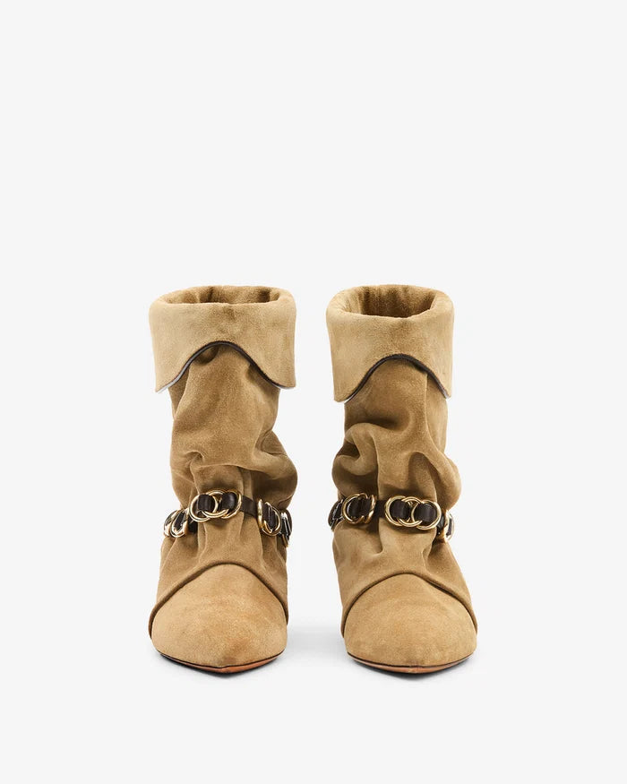 Isabel Marant Edrik Rings Ankle Boots Taupe