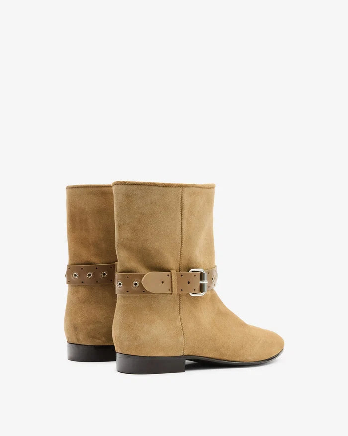 Isabel Marant Reena Ankle Boots Flat Suede