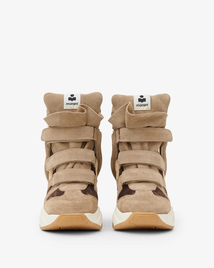 Isabel Marant Balskee Sneakers Suede Wedge Sand Brown