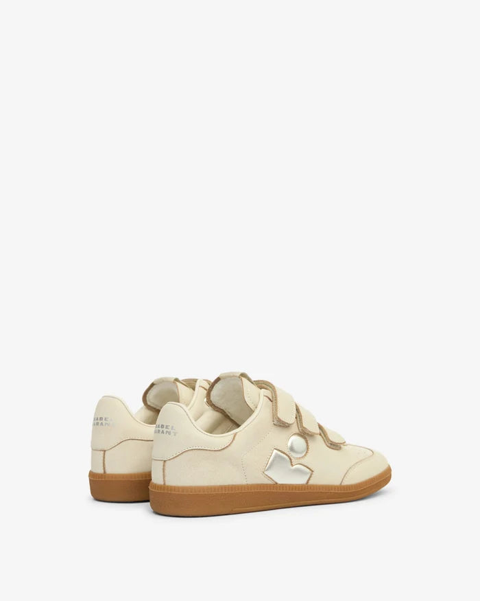 Isabel Marant Beth Sneakers Low-Top Leather Velcro Chalk