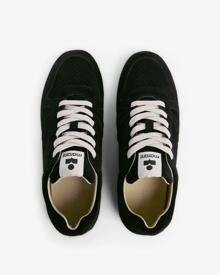Isabel Marant Senny Low Sneakers Suede Leather Black