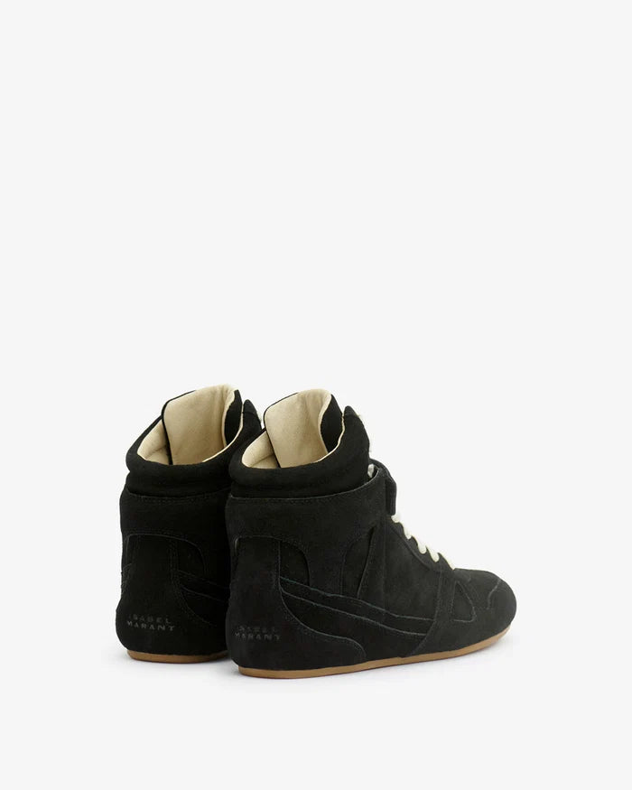 Isabel Marant Senny High Sneakers Suede Leather Black