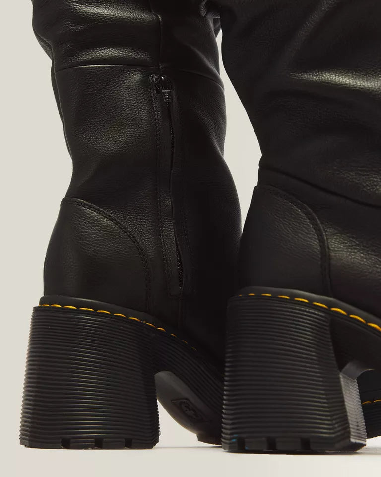 DR. MARTENS Kasey Virginia Leather Tall Heeled Boots