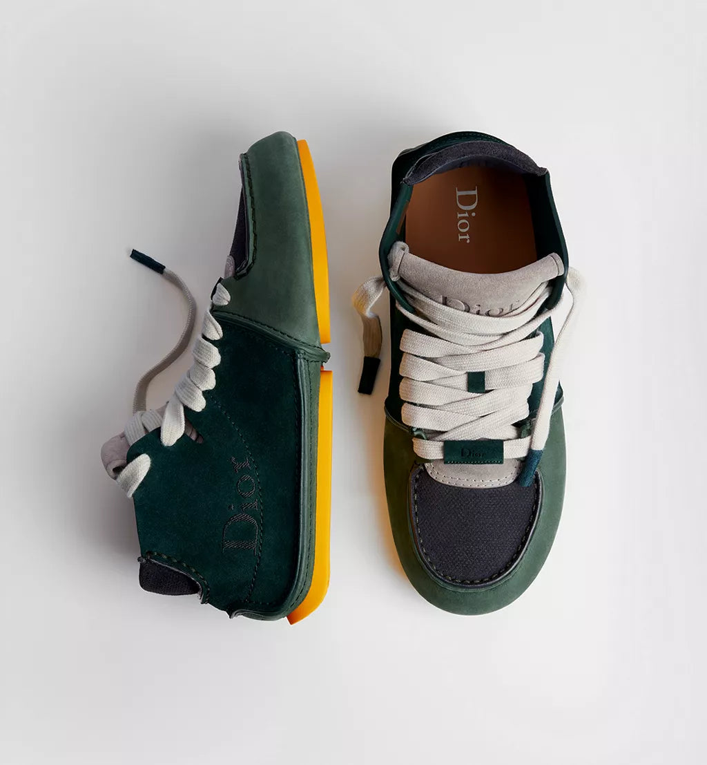 Roadie Lace Up Boot Vert Cyprès Nubuck Vert Cyprès Navy Blue Suede Calfskin