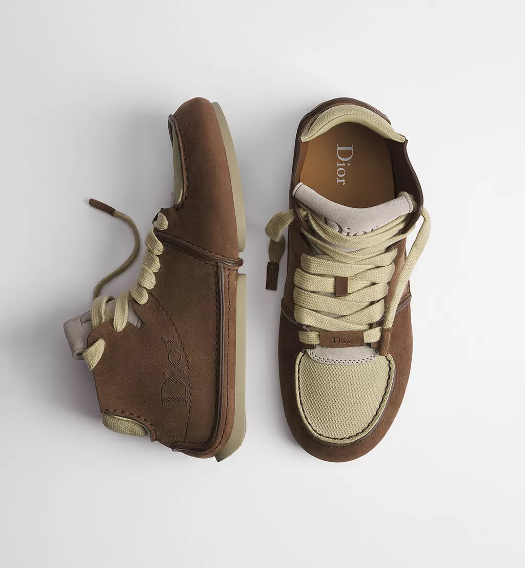 Roadie Lace Up Boot Brown Nubuck Brown Beige Suede Calfskin
