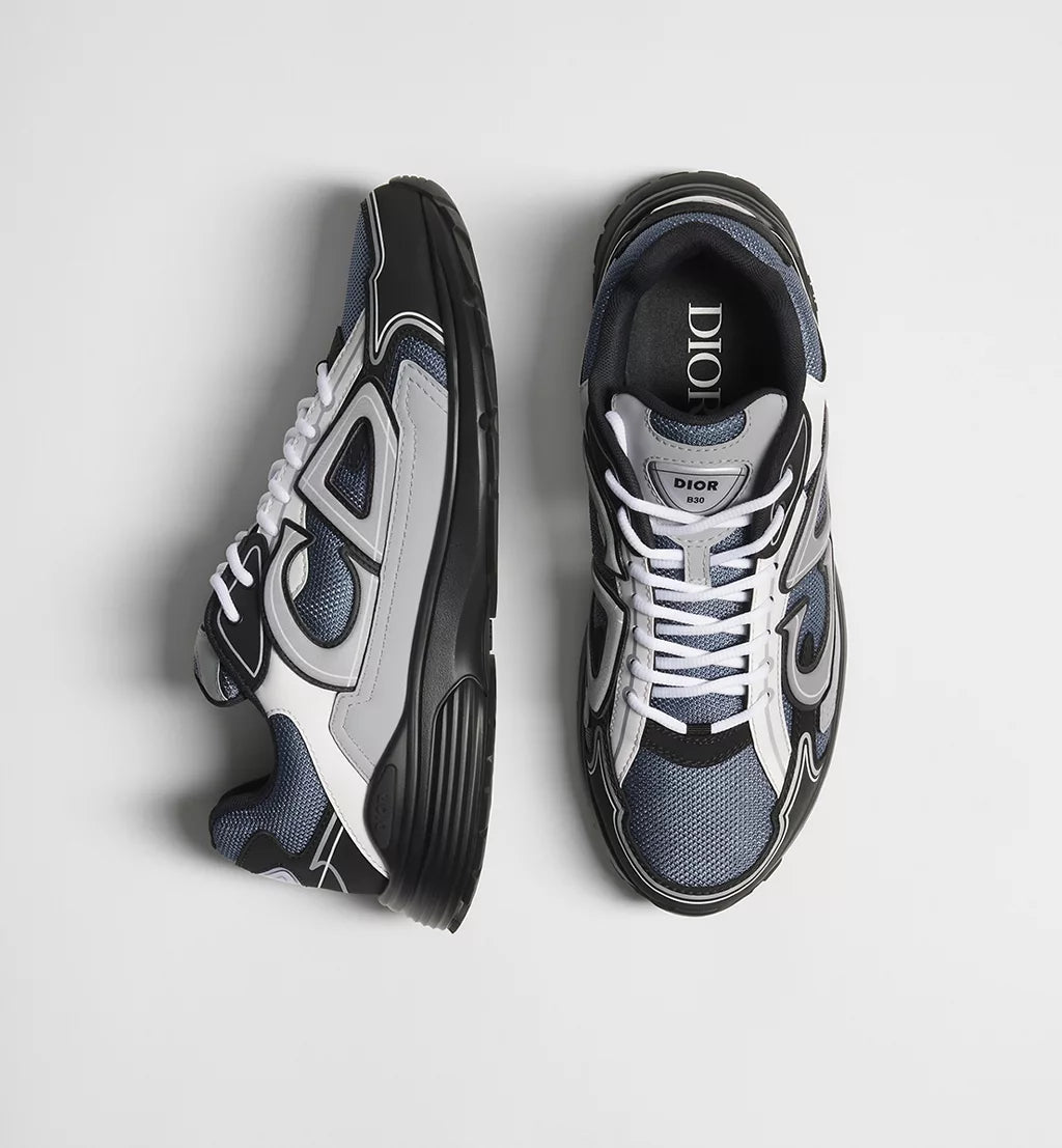 B30 Countdown Sneaker Blue Technical Mesh Gray White Black Technical Fabric
