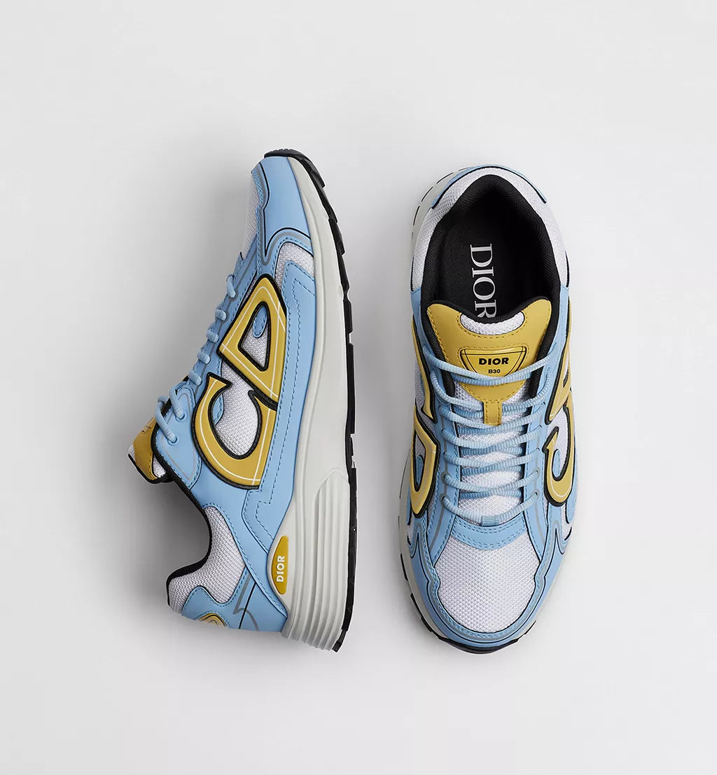 B30 Countdown Sneaker White Technical Mesh Light Blue
