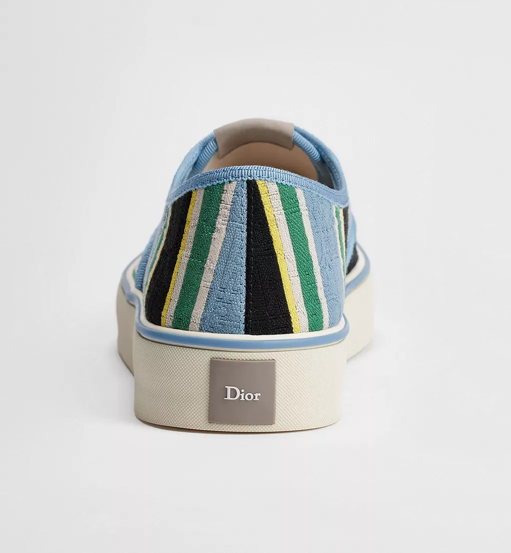Saltwind Sneaker Black Light Blue Green Yellow Oblique Sun Stripes Jacquard