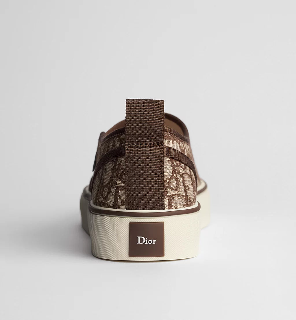 Saltwind Slip On Sneaker Brown Oblique Jacquard
