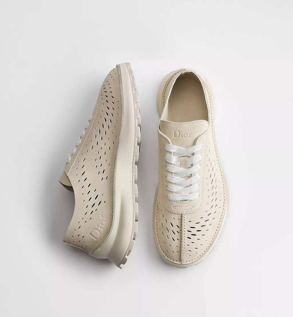 Squash Sneaker Cream Suede Calfskin