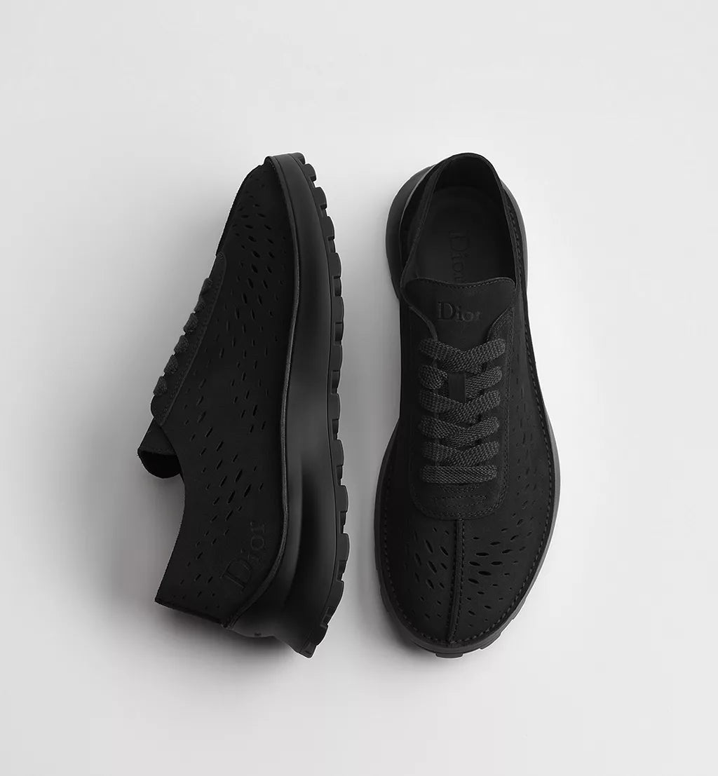 Squash Sneaker Black Suede Calfskin