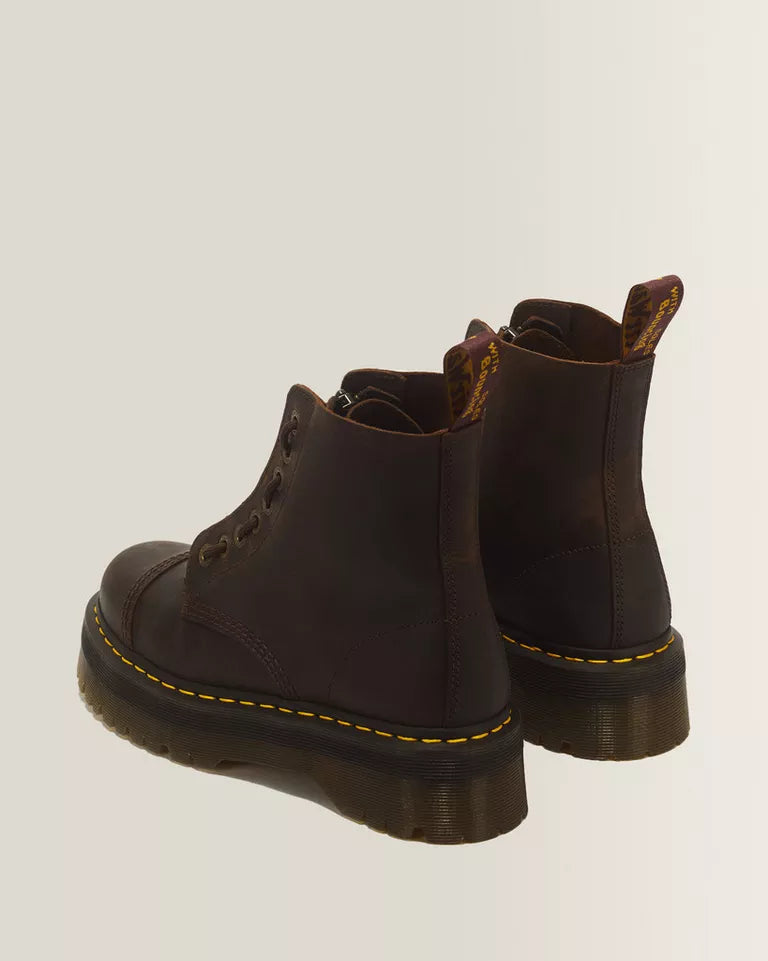DR. MARTENS Sinclair Crazy Horse Leather Platform Boots