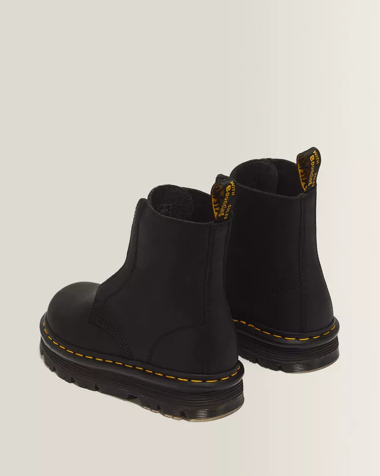 DR. MARTENS Zebzag Laceless Slip Leather Boots