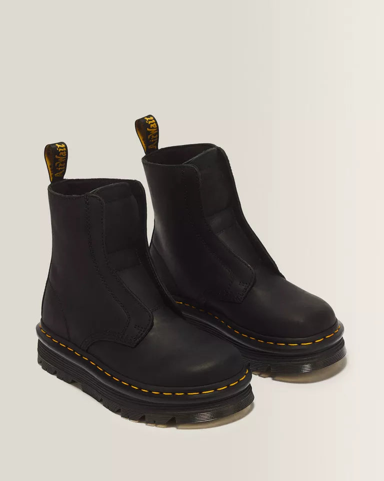 DR. MARTENS Zebzag Laceless Slip Leather Boots