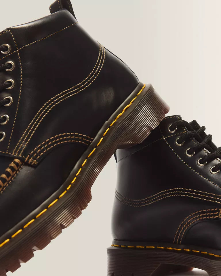 DR. MARTENS Lowell Chukka Moc Toe Leather Ankle Boots Black