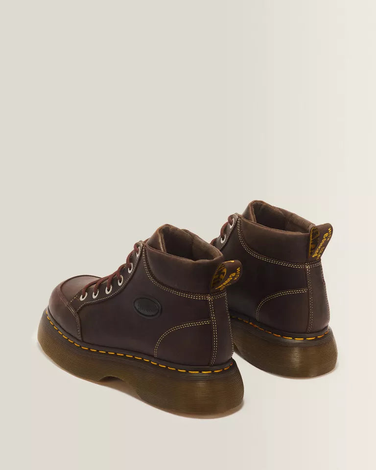 DR. MARTENS Buzz 6 Eye Boot Crazy Horse Leather Lace Boots