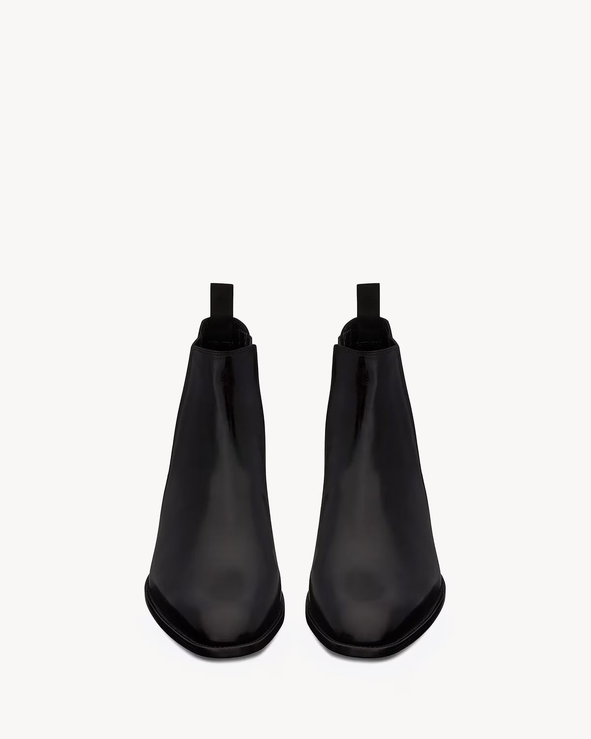 YSL Wyatt Chelsea Boots Smooth Leather Black