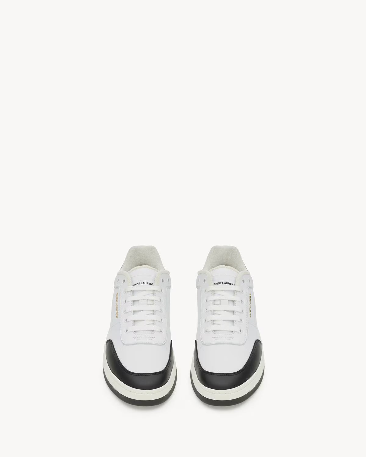 Ysl SL/61 Sneakers Smooth Leather Optic White & Black