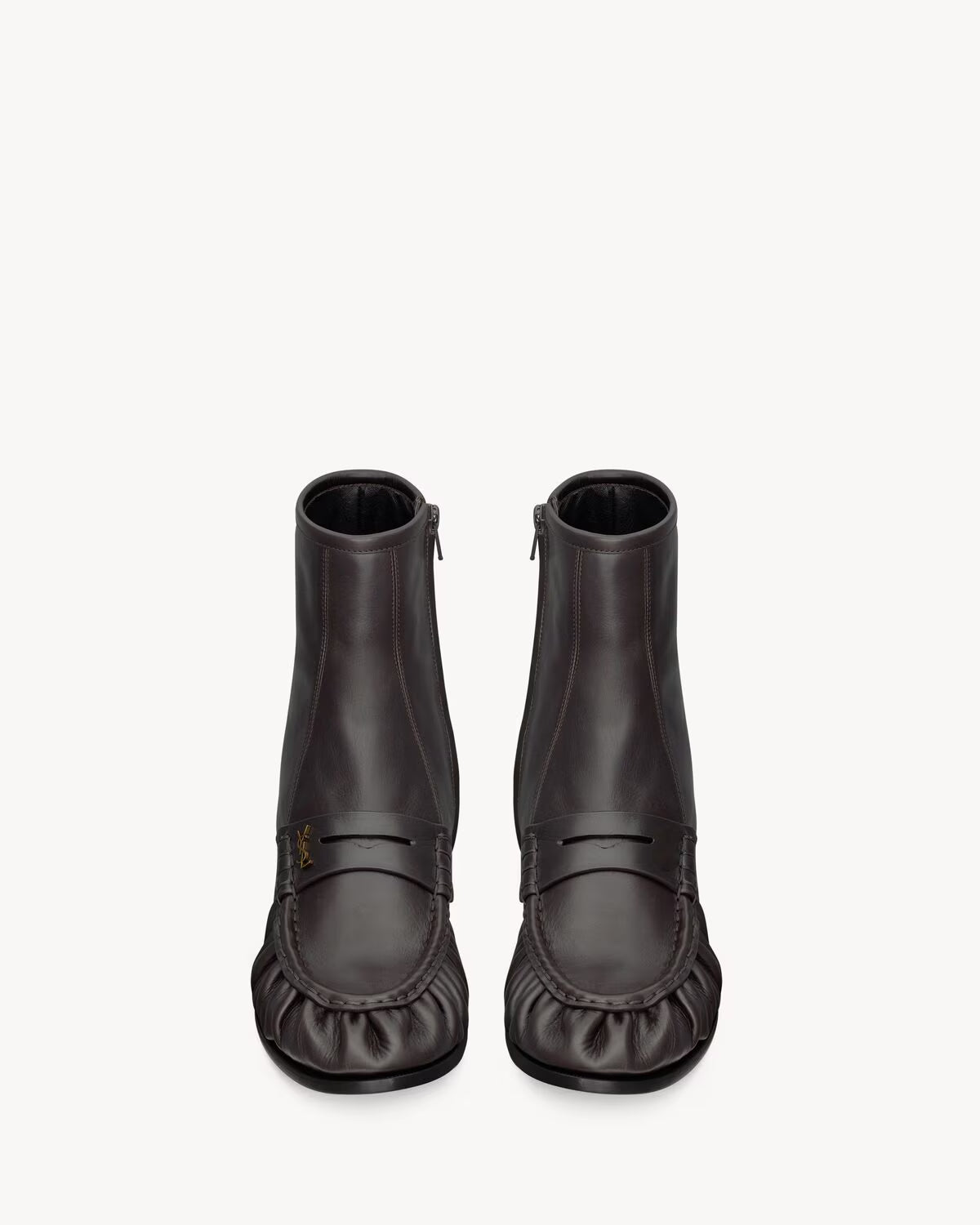 YSL Le Loafer Boots Hagfish Brown