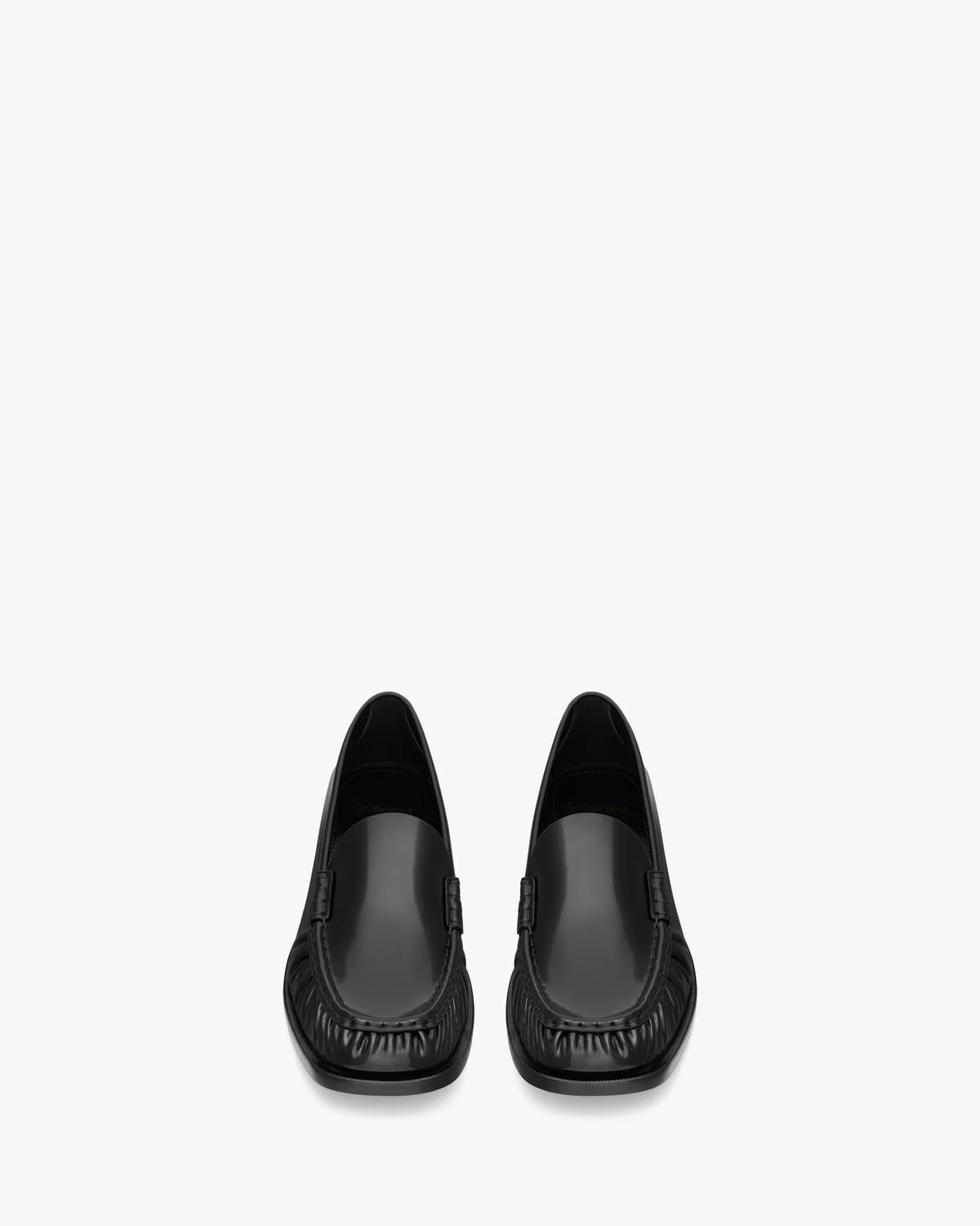 YSL Theobald Loafers Glazed Leather Black