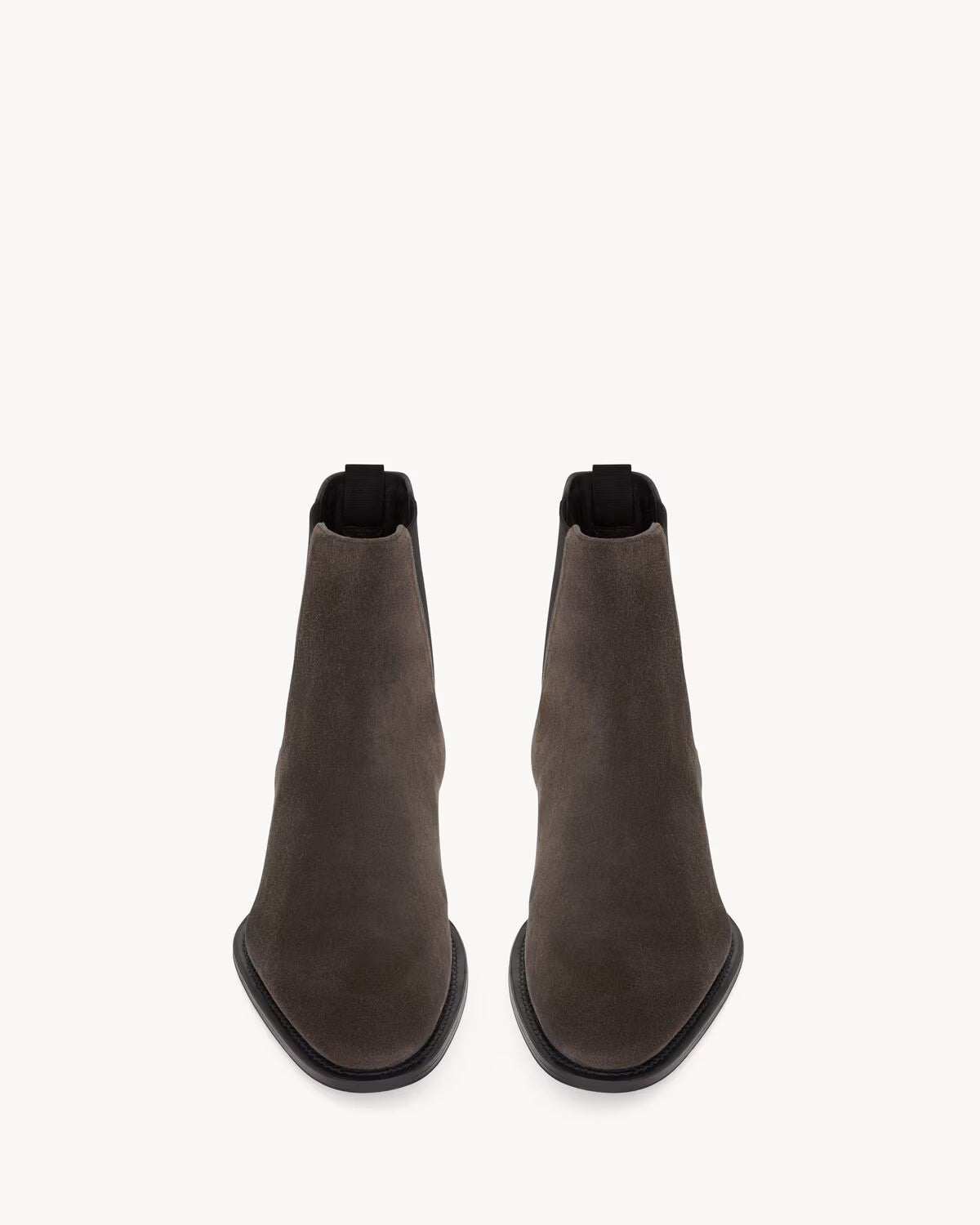 YSL Aurelien Chelsea Boots Suede Taupe Brown