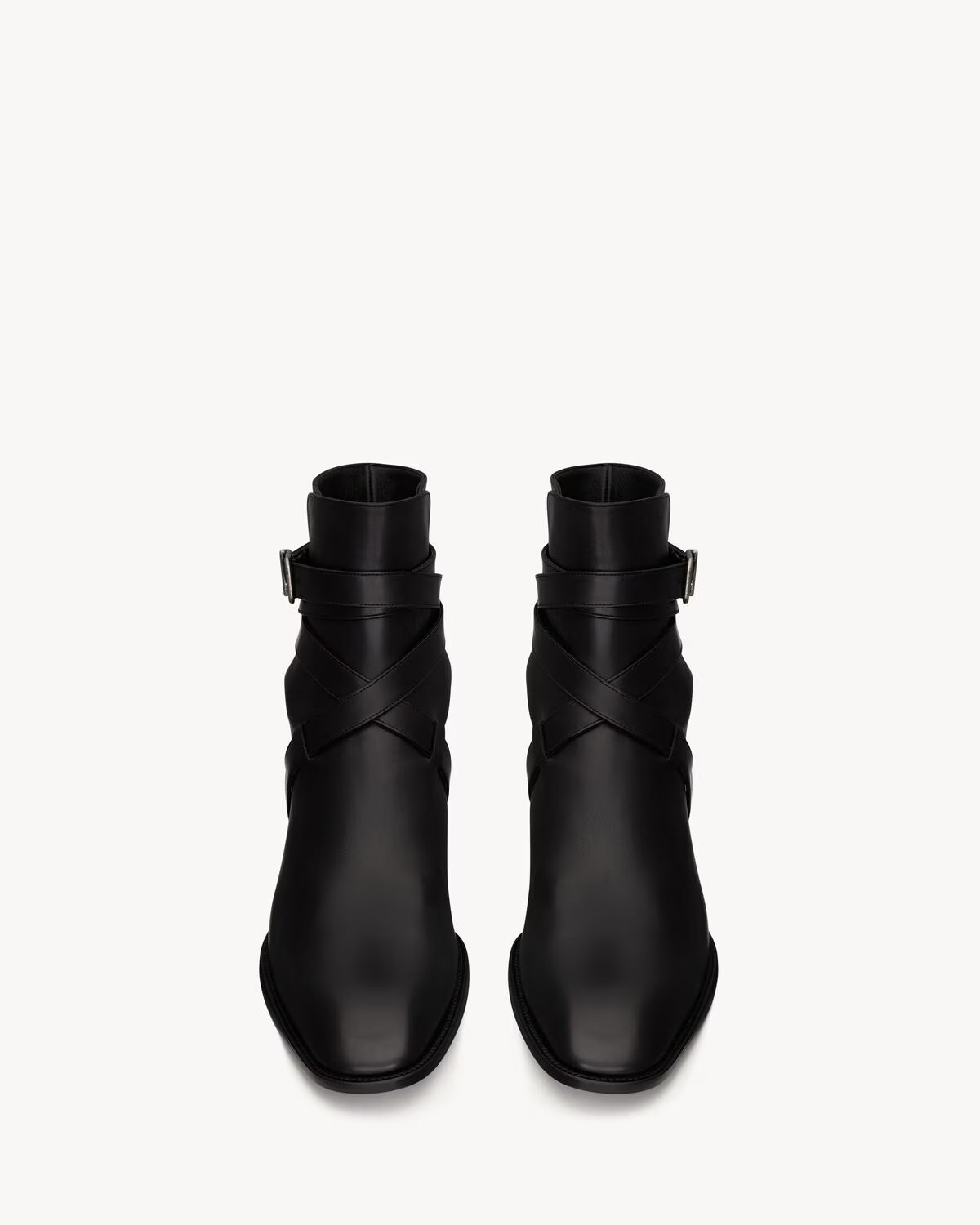 YSL Aurelien Jodhpur Boots Smooth Leather Black
