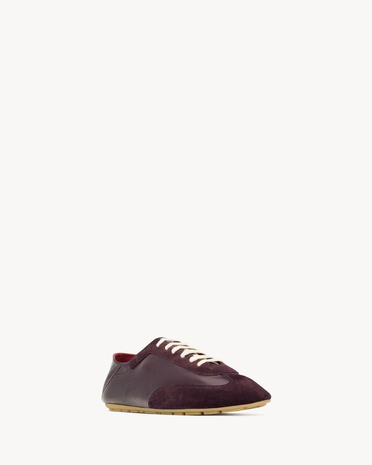Ysl Lewis Sneakers Leather Suede Vintage Bordeaux