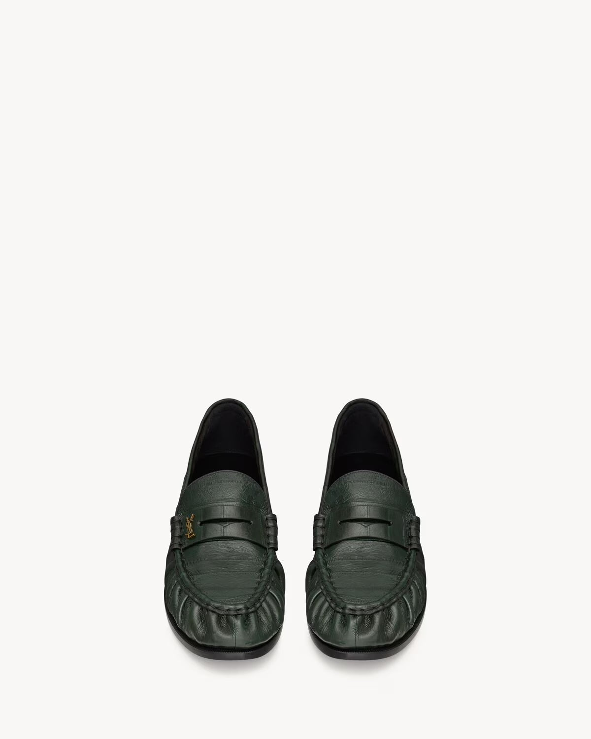 YSL Le Loafer Supple Hagfish English Green
