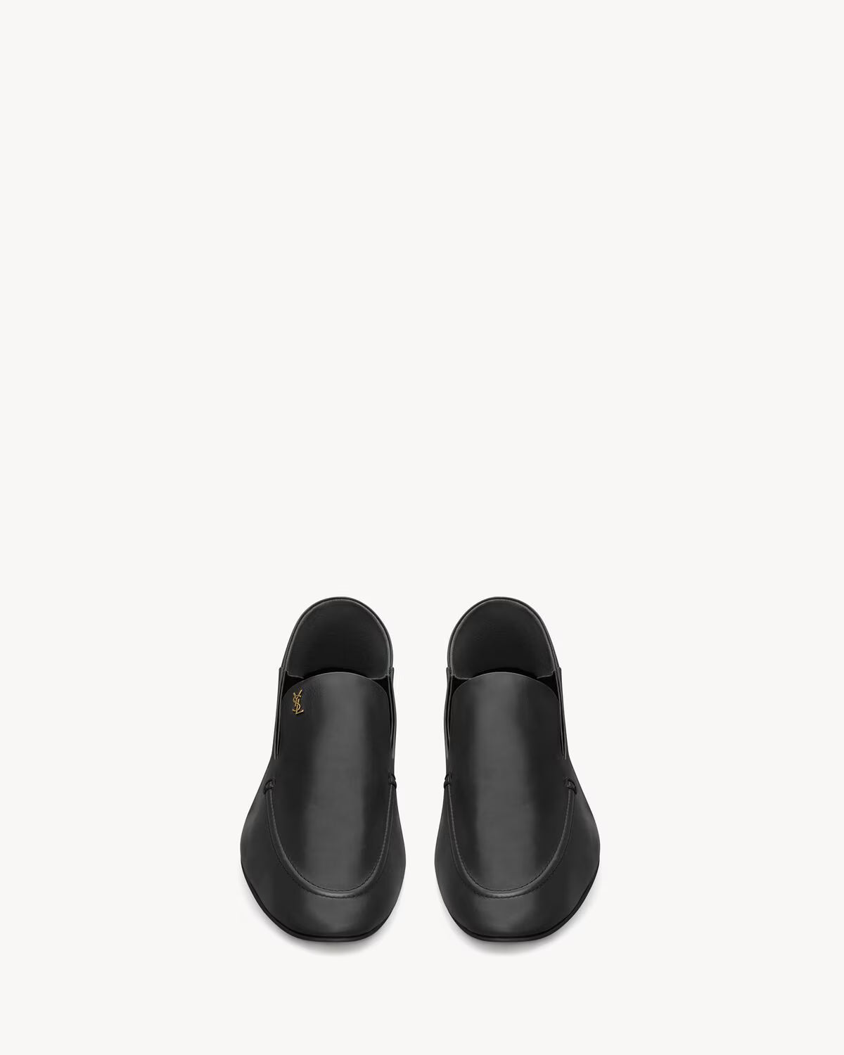 YSL Alain Slippers Smooth Leather Black
