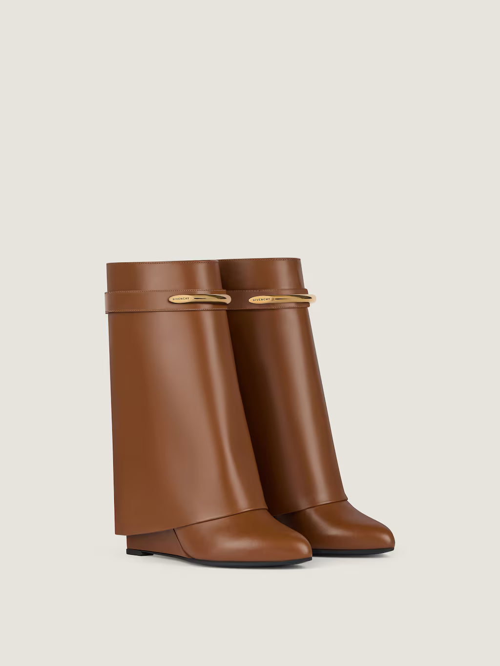 Givenchy Shark Pinch Ankle Boots In Leather Tan