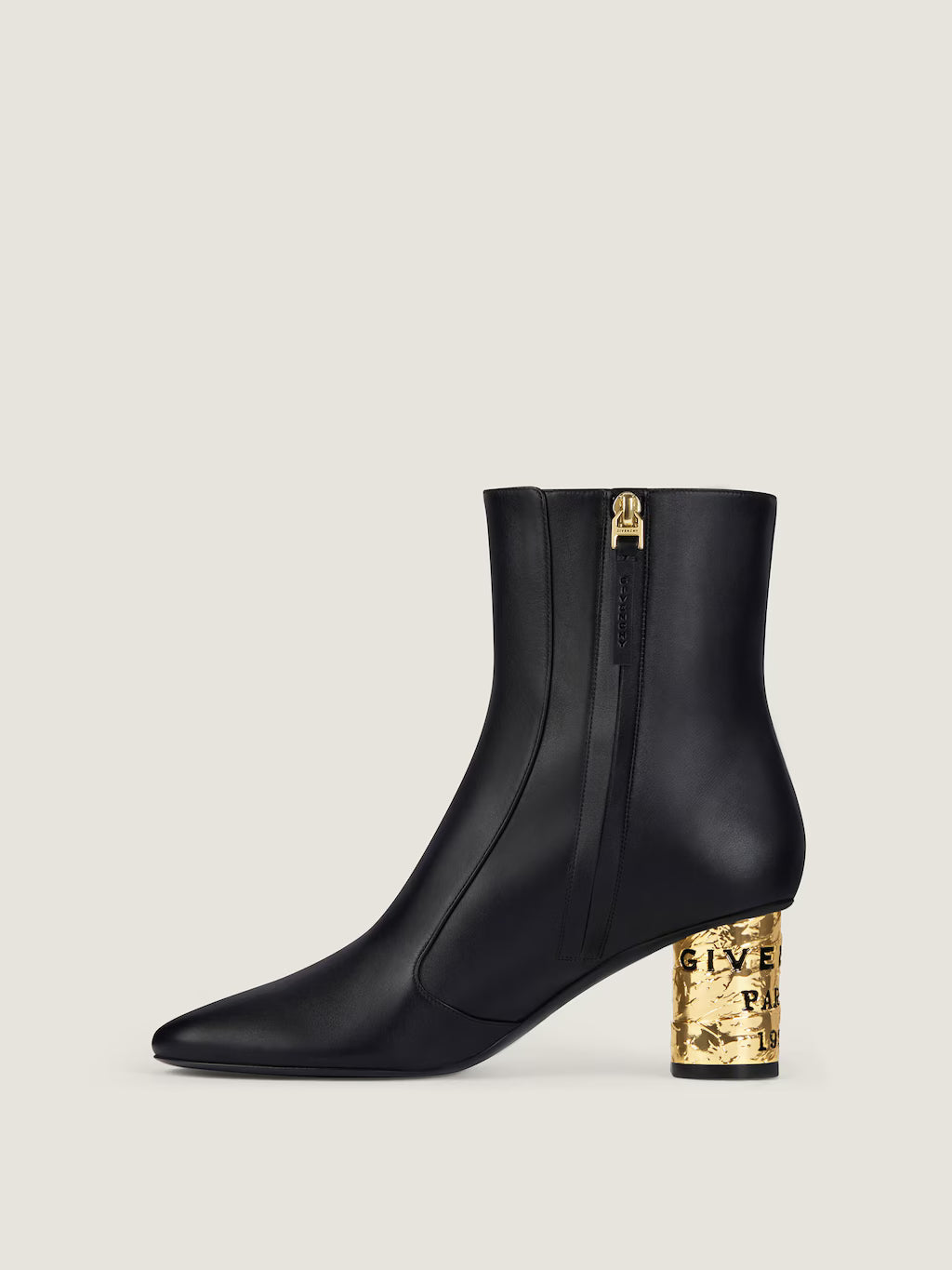 Givenchy Tape Ankle Boots In Leather Black