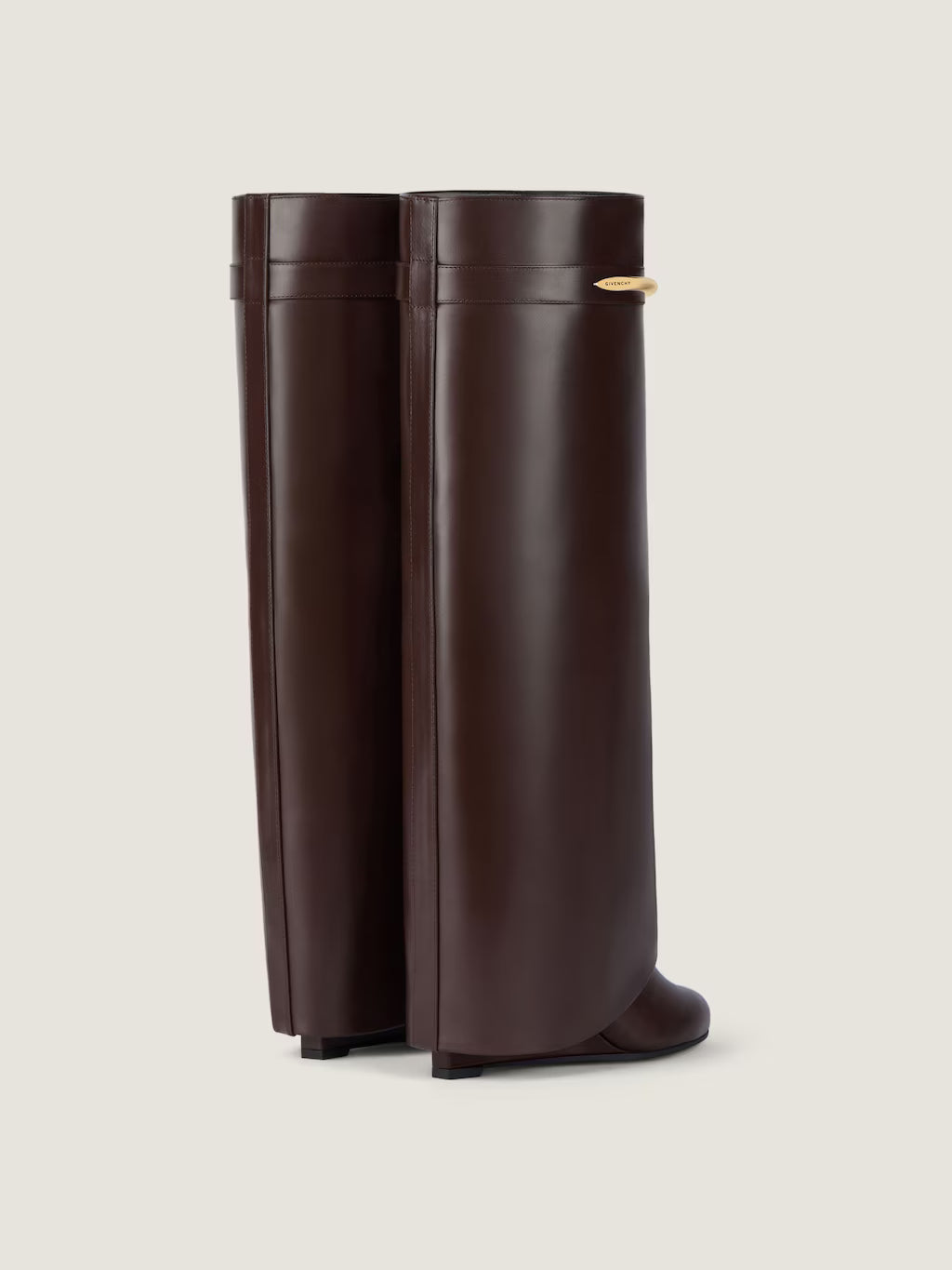 Givenchy Shark Pinch Boots In Leather Ebony Brown