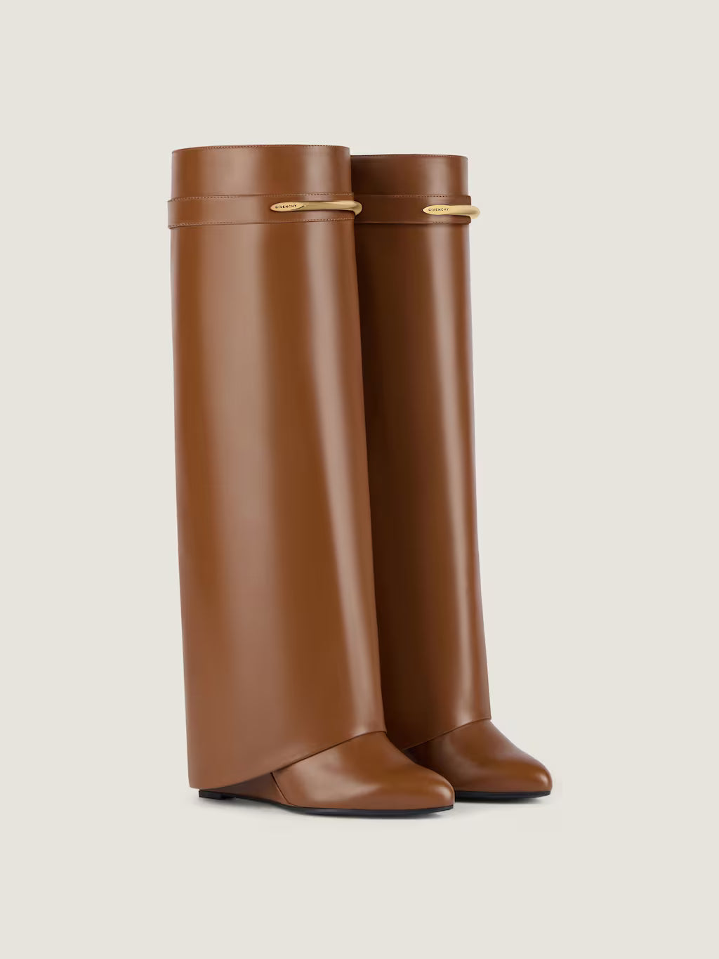 Givenchy Shark Pinch Boots In Leather Tan