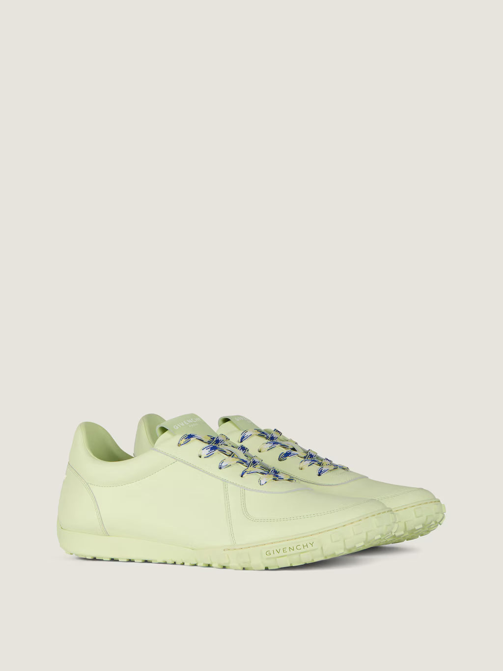 Givenchy Glide Sneakers In Leather Pale Green