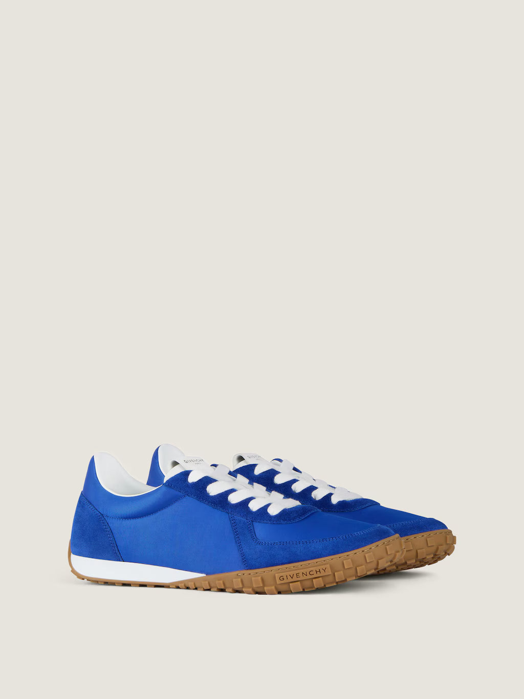 Givenchy Glide Sneakers In Nylon And Suede Electric Blue