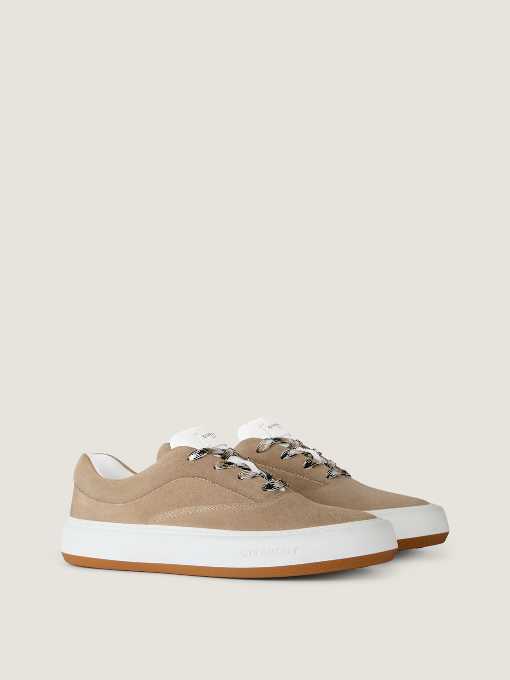 Givenchy New City Sneakers In Suede Beige