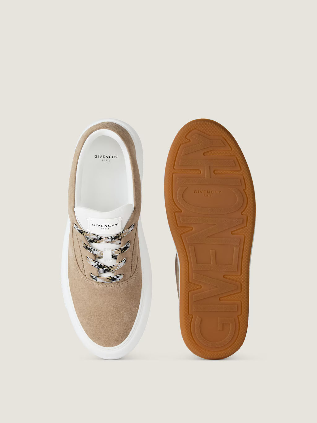 Givenchy New City Sneakers In Suede Beige