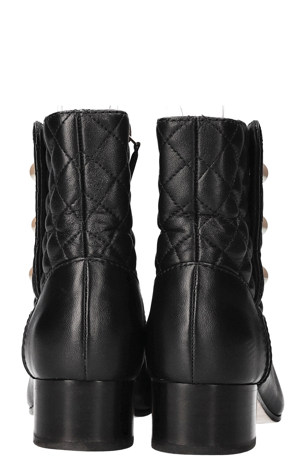 Quilted Black Ankle Boots