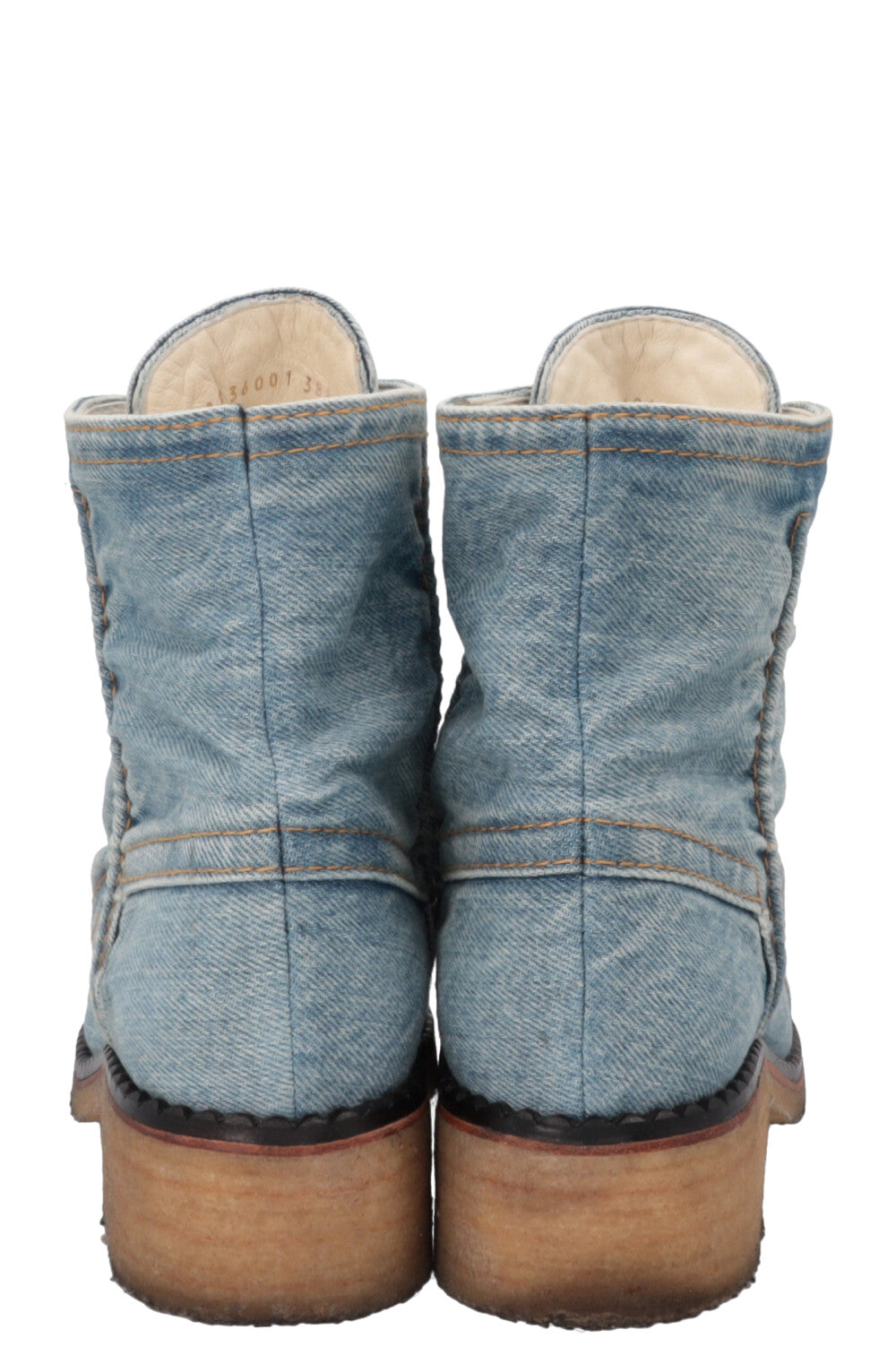 Denim Ankle Lace Up Boots