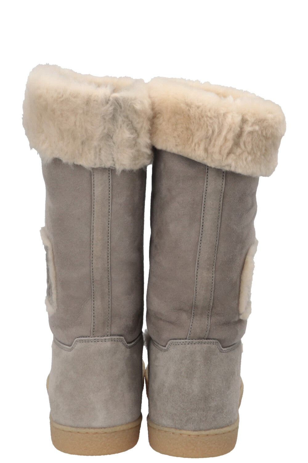 Shearling Knee High Boots Suede