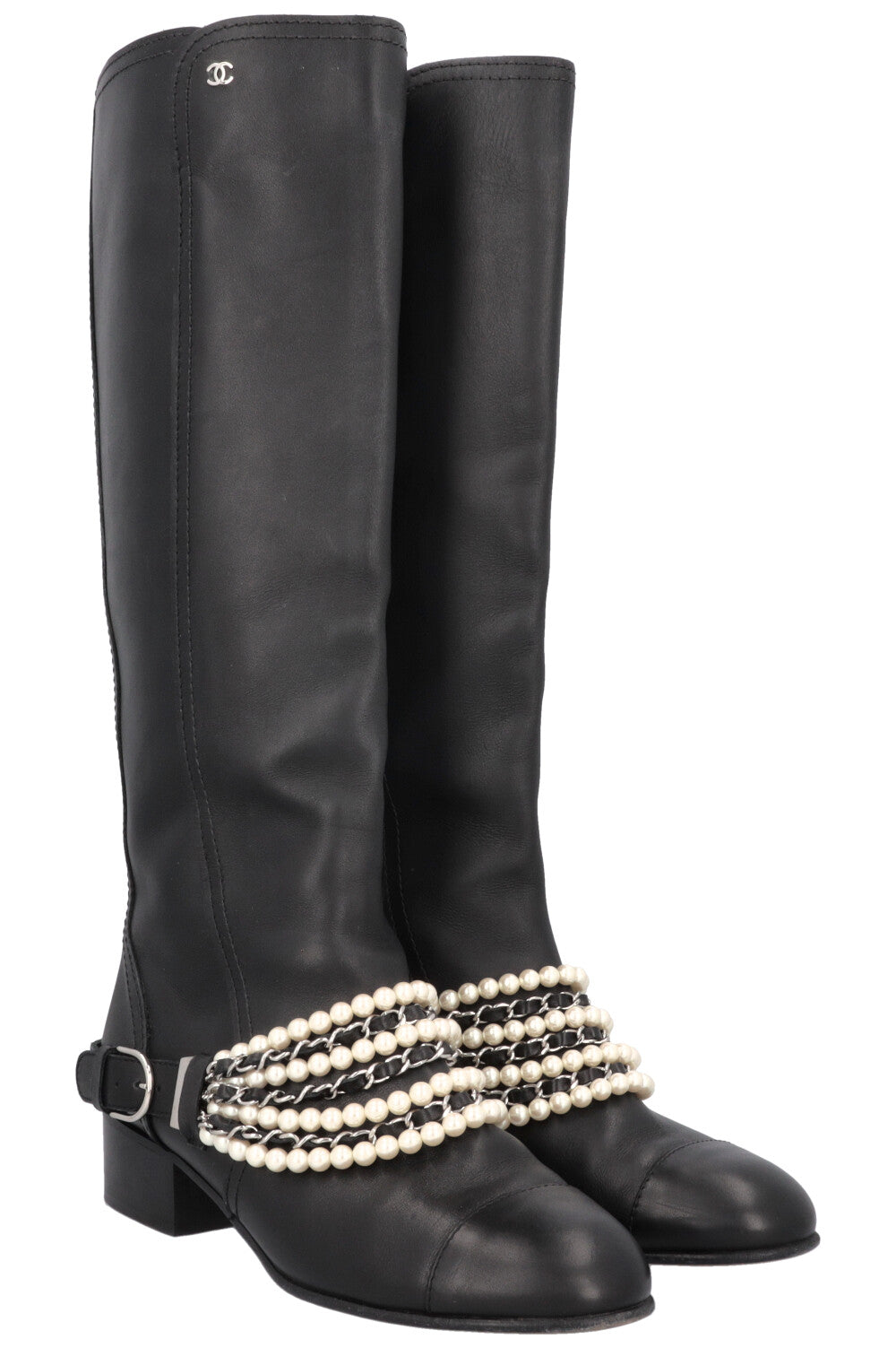 2018 Pearl Knee High Riding Boots Black