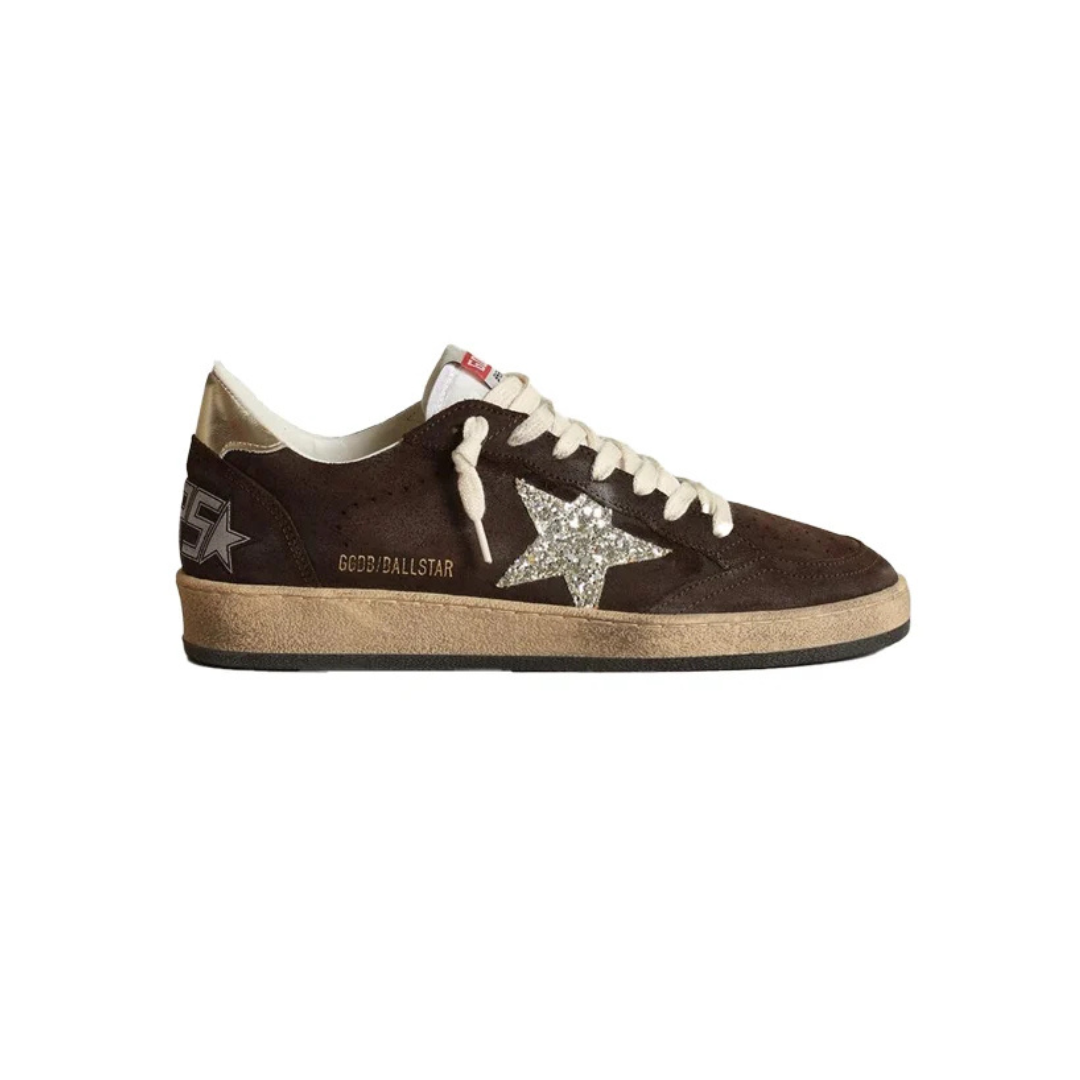 Golden Goose Ball Star Sneakers Dark Brown Suede