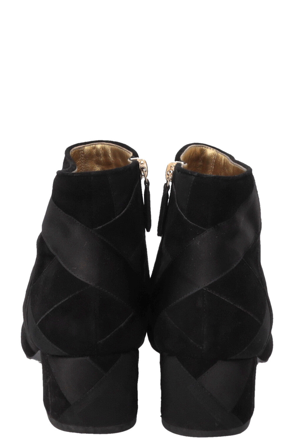 Grosgrain Ankle Boots Satin Black