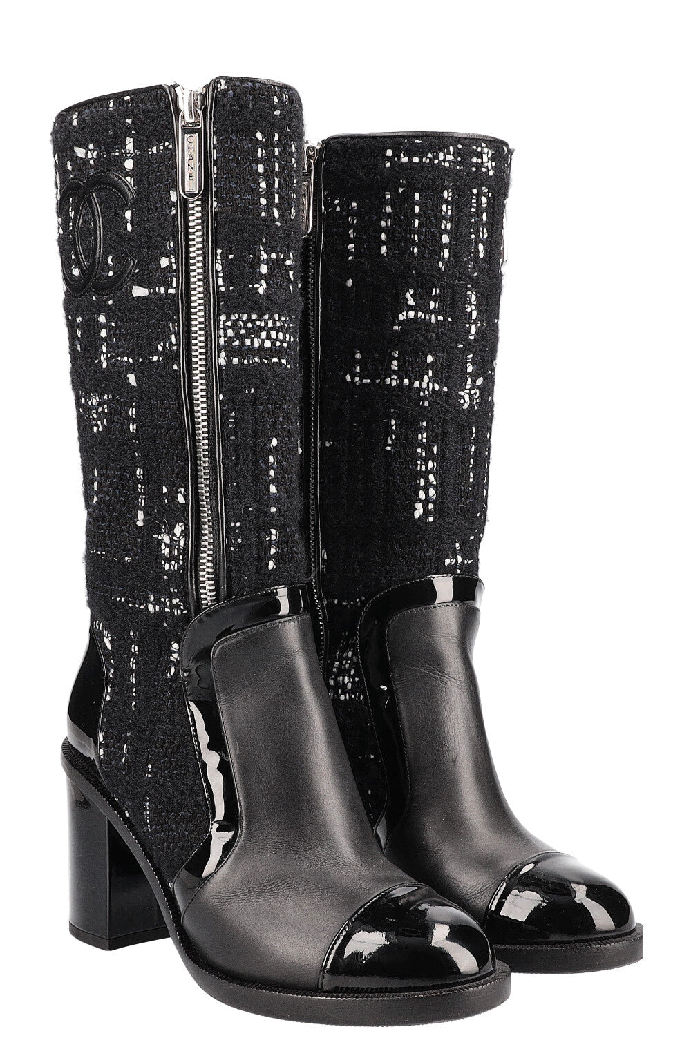 Boots Tweed Black White