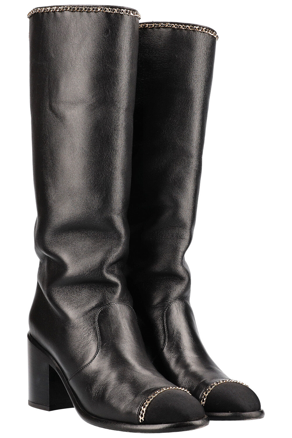 Boots with Chain Black