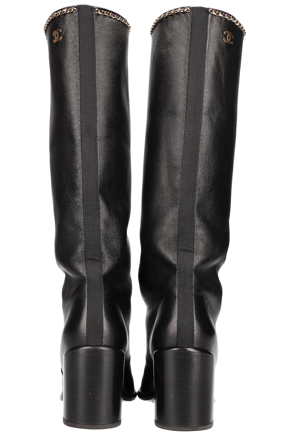 Boots with Chain Black