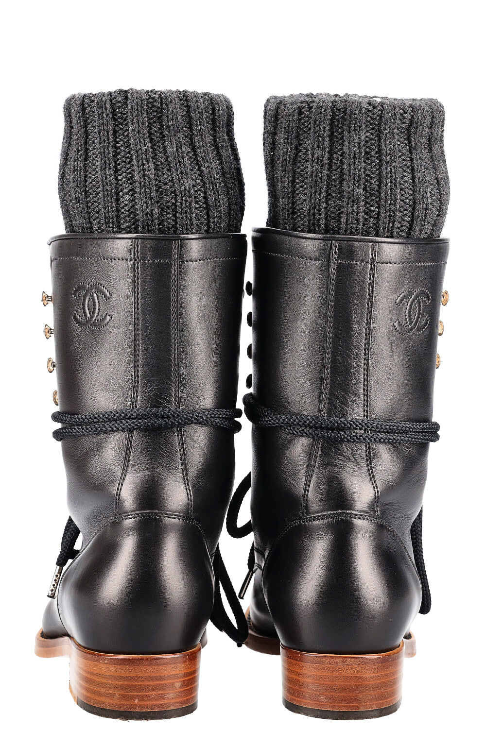 Combat Boots Socks Black & Gold