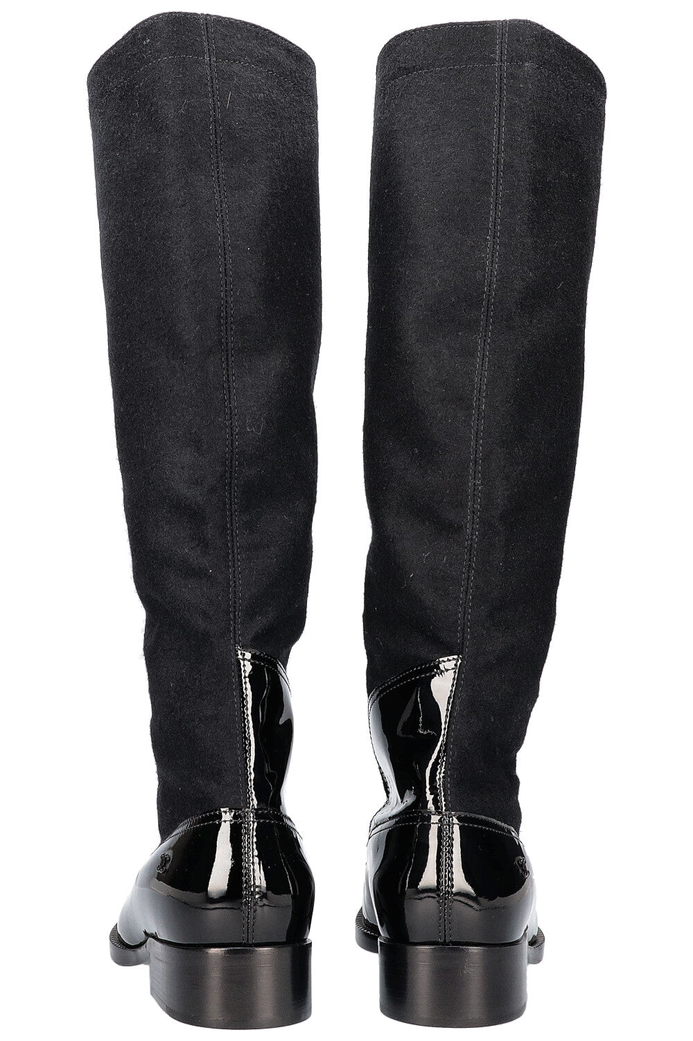 Lace Up Knee Boots Black