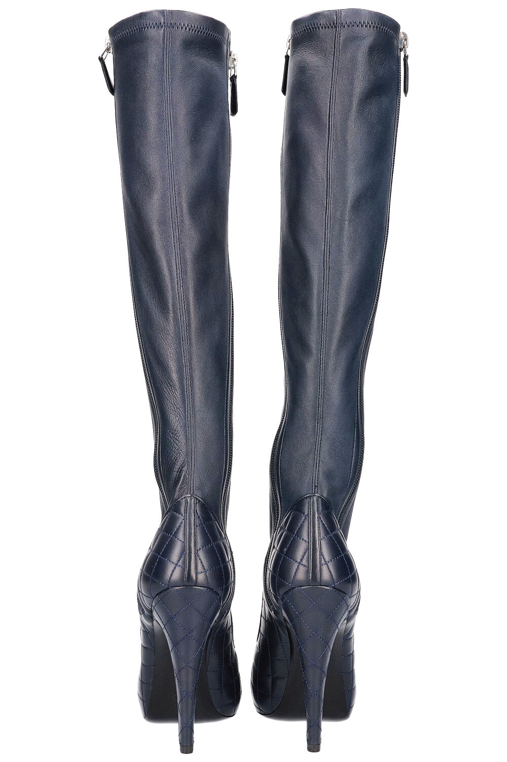 Boots Quilted Navy Black