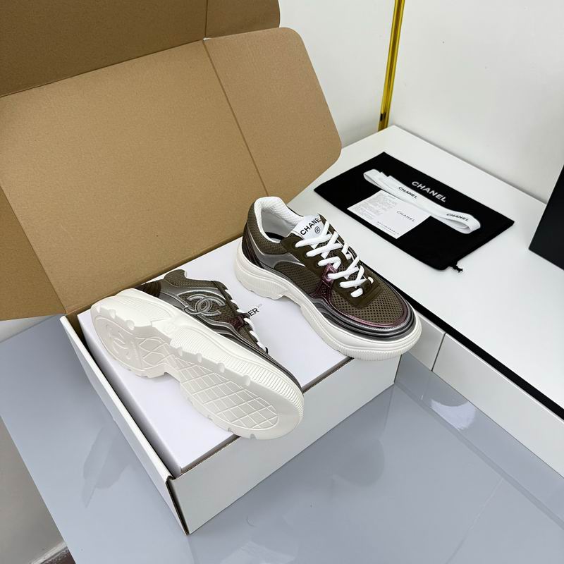 Metallic-Finish Chunky Soled Sneakers